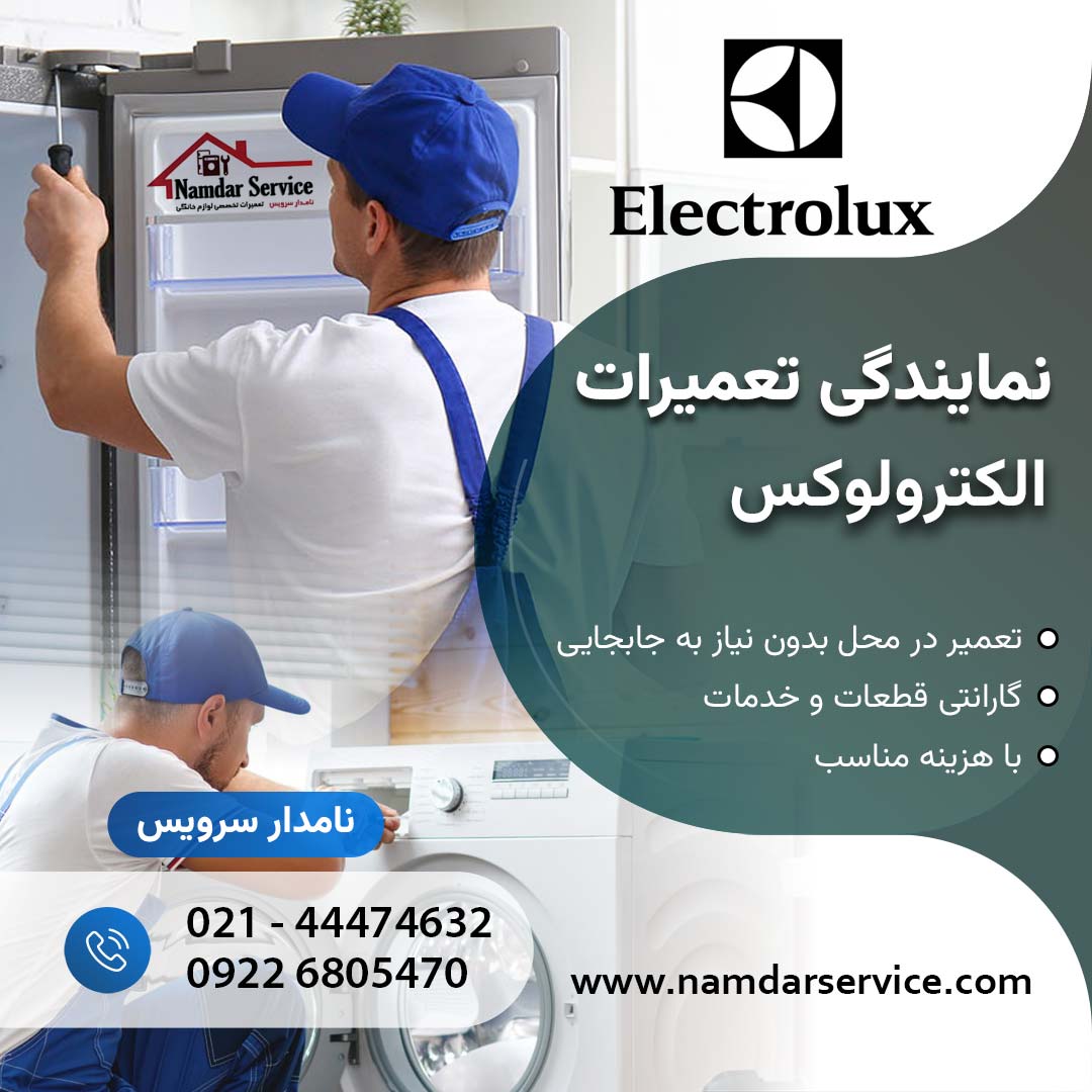 نمایندگی الکترولوکس در شهر ری با گارانتی 180 روزه | 021444746322 | نامدار سرویس نمایندگی الکترولوکس در شهرری تعمیر یخچال فریزر لباسشویی الکترولوکس در شهرری دولت آباد تهران